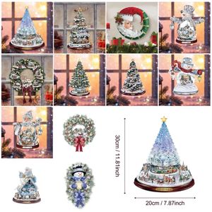 Decorações De Natal Para Janelas De Vidro venda por atacado-Decorações de Natal Adesivo em árvore de cristal Adesivo de vidro decoração de vidro impermeável adesivos de PVC x30cm