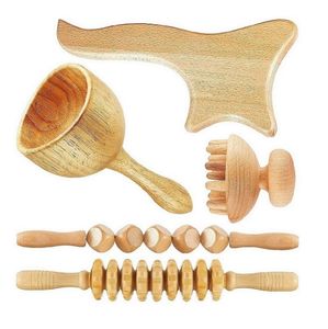 Kit de maderoterapia para massagem redutiva Mader Therapy Wood Wood Therapy Kit Complete Profissional Wood Therapy para contorno corporal