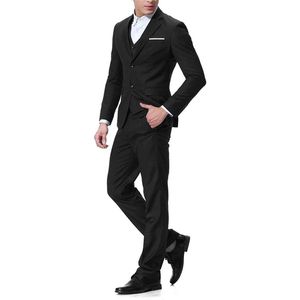 Ternos masculinos Blazers Men Suits Notch Lapela 3 peças 2 Buttons Wear casual Slim Fit Suit de Men Solid Color Jacket Smart Wedding Formal Suitor 220909