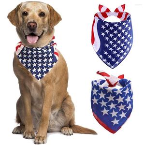 Abbigliamento per cani Bandane con bandiera USA Bandiere americane grandi Sciarpe per cani di taglia grande, media e piccola Bavaglino per animali domestici