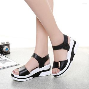 Sandalen 2022 Fashion Style Casual Female Schuhe Frau Sommer Keil komfortable Damen Flache Keile