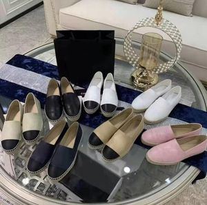 Segeltuchschuhe, Damenschuhe, flache Schuhe, 100 % Leder, luxuriöse Cap-Toe-Steppung, rein handgenäht, Damen-Luxus-Top, gesteppte Loafer, Espadrilles, Frühlingsgröße 34–41