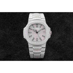 Luxury Watches for Mens Watch 40mm 324 Mechanical Movement Gypsophila Ice Cube Diamond Watch 11X0