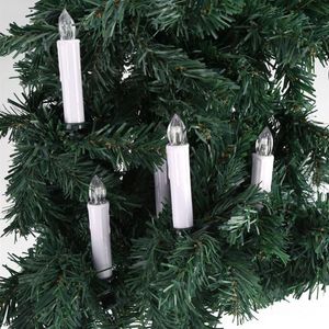 10pc LED Candle Light with Clips Home Party Wedding Xmas Tree Decor Remote controlled Flameless Cordless Christmas Candles Light Y200102448