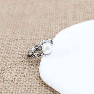 Women Quality Design Jewelry Fashion Designer Twisted for Imitation Rings Pearl Vintage High Wire Ring Ladies Engagement Gift 2XWP