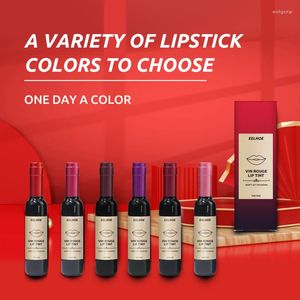 Lip Gloss 6 Colors Arrival Wine Red Korean Style Tint Lipstick Waterproof Long Lasting Lovely Bottle Shape Makeup