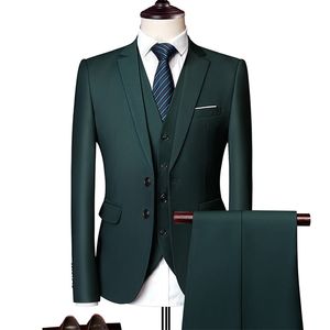 Męskie garnitury Blazers 6xblazerpants kamizelki smokingowe pojedyncze piersi Business Groomsmen Mens Wedding 3 sztuki 220909