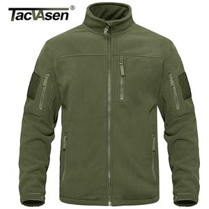Mens Jackets TACVASEN Full Zip Up Tactical Army Fleece Military Thermal Warm Work Coats Safari Outwear Windbreaker 220909