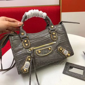 Luxurys Designer Borsa neo classica da donna in pelle di coccodrillo Borsa da città con manico superiore Borse da moto a cinque colori di alta qualità Borse a mano 2022