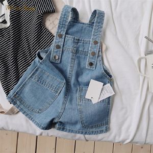 Компания Baby Girl Boy Boy Denim Shorts Shorts Pocket Kind Toddler Jean Sustend Shorts Child Short Dungaree Summer Baby Olde 1-7Y 220909