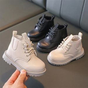 Boots Kids Leather Chelsea Croofbroof Kids Sneakers Gray Black for Baby Girls Boys School School Party 220909