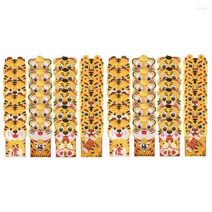 Confezione regalo 48 buste di carta Hongbao rosse, pacchetto fortunato, simpatico sacchetto di denaro, forniture per il festival di primavera della tigre, anno cinese