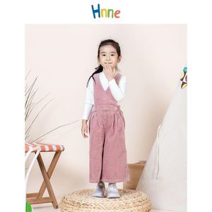 Macacão Hnne Autumn Corduroy Dungarees Girls Mumpsuit Molles Wholhos 100% algodão Rompers de alta qualidade Crianças calças 220909