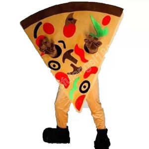 Halloween süßes Pizza-Maskottchen-Kostüm, Cartoon-Plüsch-Anime-Thema-Charakter, Erwachsenengröße, Weihnachten, Karneval, Geburtstag, Party, ausgefallenes Outfit