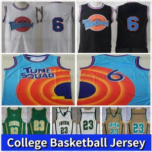 Jersey Jersey Squad Looney Space Jam NCAA Mens Vintage St Vincent Mary High School Irish Blue Men Mesh College Jerseys