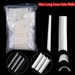 False Nails 500Pcs XL Long Fake Nail Transparent/White French Tips Artificial Acrylic Ballerina Coffin Manicure Design