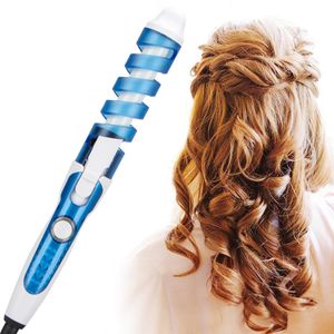 Magic Hair Curler Roller Spiral Curling Iron Salon Curling Wand Electric Professional electric Hair Styler Beauty St258q