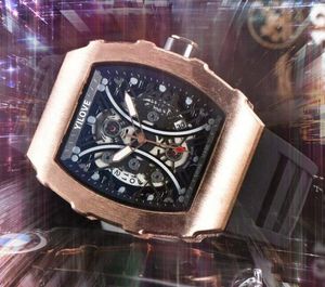 Preço mais baixo Homens de bateria Cronógrafo Quartzo Relógio de 43 mm de atacado e varejo Cinturão colorido Cinturão de negócios Popular Gifts Iced Out Hip Hop Wristwatches