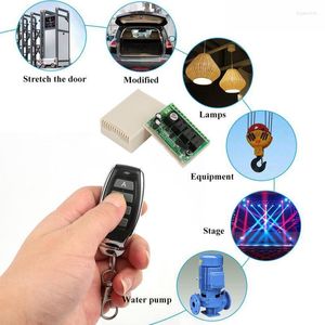 12v Röle Kontrol Modülü toptan satış-Uzaktan Kontrolörler MHz Evrensel Kablosuz Kontrol Anahtarı DC V CH Röle Alıcı Modülü ve RF Verici Elektronik Kilit DIY