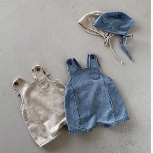 Tahullar Yaz Bebek Denim Romper Sevimli Doğum Born Techice Bebek Çocuk Kolsuz Tulum Çocuk Denim Kıyafetleri 220909