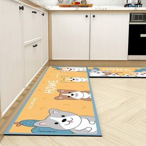 Tapetes de cozinha longa tapetes de piso de cozinha kawaii capacho de entrada para banheiro decoração de quarto desenho animado hallwear tapetes anti-deslizamento alfombra