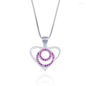 Pendant Necklaces YJAD002065 Fashion Women Accessories S925 Sterling Silver Jewelry Clavicle Girls Rose Gold Necklace