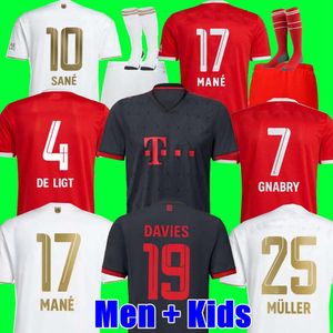 22 23 Bayern Munich Soccer Jersey de Ligt Sane 2022 2023 Camisa de fútbol Hernandez Goretzka Gnabry Camisa de Futebol Top Tailandia Menores Kits Kimmich Fans jugador