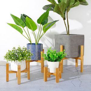 Planters & Pots Durable Wooden Planter Pot Trays Flower Holder Free Standing Bonsai Home Balcony Garden Display Plant Stand Shelf