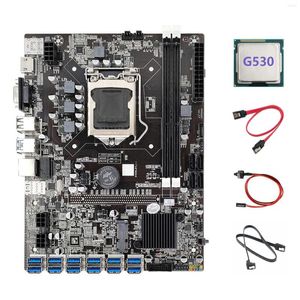 Moderbr￤dor B75 12USB BTC Mining Motherboard G530 CPU 2XSATA CABLE SWITCH 12 PCIe till USB3.0 USB ETH Miner