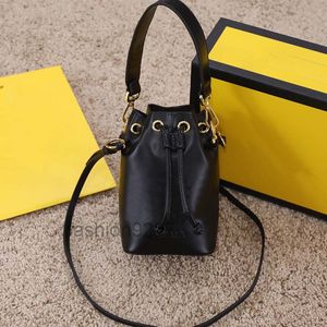 designer bags Multicolor Mini Bucket Bag Fashion Womens Leather Handbag Purse Letter Metal Decoration Drawstring Shoulder Crossbody Bags T