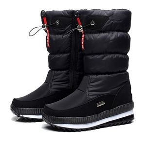 Buty kobiety śnieg zima samica grube pluszowe wodoodporne nisce uda moda ciepła futra butów 2023 220908