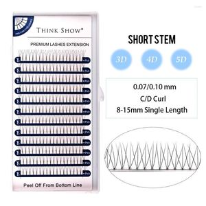 Fałszywe rzęsy Premade 3d/4d/5d Rosja objętość rzęs przedłużenie rzęs 0,07/0,10 mm krótkie wentylatory parowe 3D
