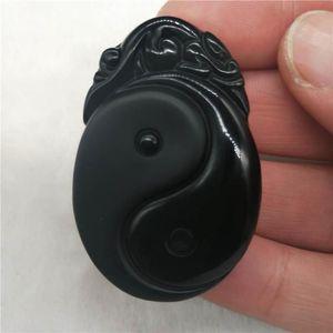 Pendant Necklaces Drop Natural Obsidian Pisces Gossip Lucky Necklace Men And Women Crystal Stone Pendants Jewelry Gift