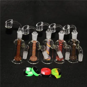 ASH CATCHER WITH REMOVABLE SHOWERHEAD PERC Hookah Glass Bong Water Pipes 14mm 45 90 degree silicone wax container