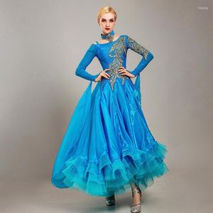Sahne Giyim Balo Salonu Dans Yarışması Elbise Fringe Waltz Rumba Kostümleri Dans Edecek Foxtrot