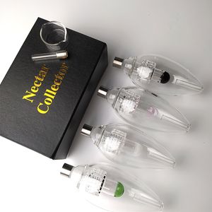 Bunte NC-Kits Mini-Wasserpfeifen-Tipps Wasserglaspfeife Rauchen Delux-Kits mit Quarzt-Nagelwachsbehälter Silikon-Nector-Kollektor Vogel-Dab-Stroh-Handpfeifen NC23