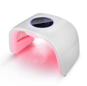 Macchina per terapia pdt leggera a led pieghevole a 7 colori con vapore facciale e macchina per la cura della pelle per la crescita dei capelli laser