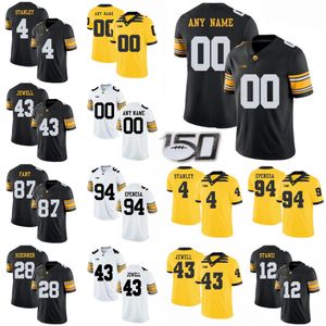 Custom NCAA College Iowa Hawkeyes Fußballtrikot 16 CJ Beathard 12 Ricky Stanzy 14 Desmond King 23 Shonn Greene 4 Nate Stanley Ed Männer Frauen