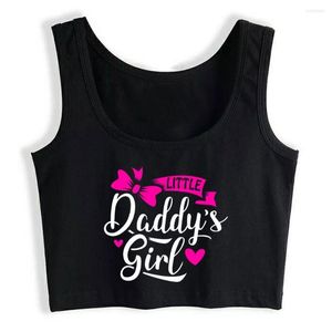 Damen Tanks Daddy 'S Little Girl Tank Top Women Slim Fit Sport Crop