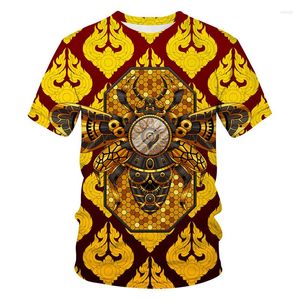 Męskie koszule luksusowe złotą łańcuch mężczyzn Koszula D graficzny nadruk barokowy letni krótki rękaw królewskie ubranie Hip Hop Top