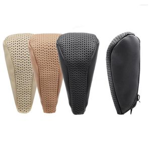 Interior Accessories Automatic Transmission Handle Stick Cover Car Gear Shift Knob Colloars Case Decoration Leather Gearbox Zippered