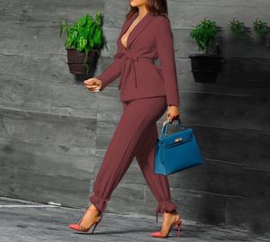 2024 Womens Two Piece Pants Womens Green Fruit Collar Suit byxor Twopiece Suit Female Spring and Autumn Casual Office Top and Pants Set Blazer G5HW