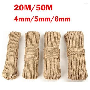 Clothing Yarn 20/50M Jute Rope Sisal Cords Macrame For Making Flower Plant Hanging Basket Home Furniture Desk Chair Leg Binding Decor