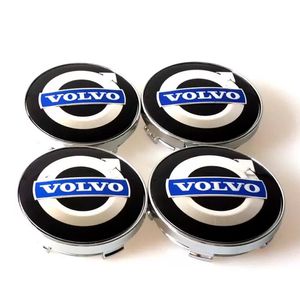 Tekerlek kapağı 60mm Alaşım Volvo Merkez Kaplar Hub Araba Amblem Rozeti Mavi C30 C70 S40 V50 S60 V60 V70 S80