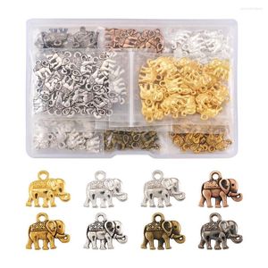 Pendant Necklaces 160pcs/Box Tibetan Style Alloy Elephant Shape Charms For Earring Necklace DIY Jewelry Making Findings Accessories