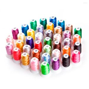 Clothing Yarn 40 Brother Colors Polyester Computer Machine Embroidery Thread For Janome Etc 550Y / Kit