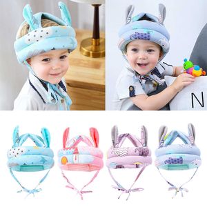 Baby Toddler Cartoon Cap Anti -Collision Protective Hat Safety Helm Soft Comant Head Security Protection - Justerbar