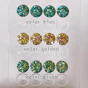 الخرز Subreli بالجملة D Color VVS Moissanite Stone Blue Green Green Yellow Gemstons