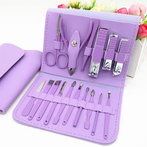 Nail Art Kits Beautiful Household 12/16Pcs High Quality Stainless Steel Ear Spoon Cutters Scissors Kit