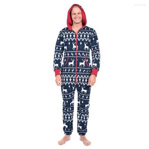 Men's Tracksuits SHUJIN 2022 Family Fitted Christmas Pajamas Sets Holiday Costume Elk Hooded Zipper Set Male Women Plus Size